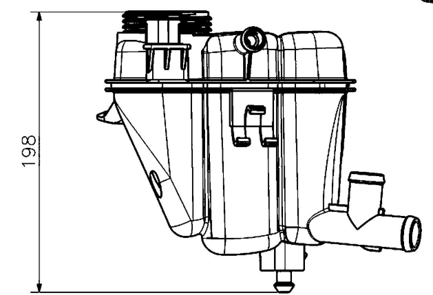 Clevite 77 Excellent Price Performance Ratio Coolant Reservoir CRT 231 000S - Expansion Tank