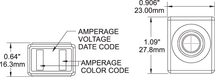 Blue SEA Space-Saving Ignition Protected Fuse 5178-BSS - Terminal 60A