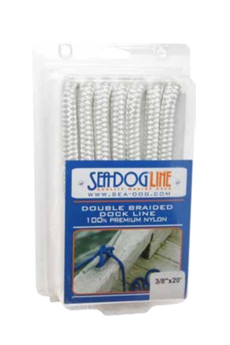 SEA DOG No Supplier Warranty Dock Line 302110010WH-1 - Double Braided Nylon