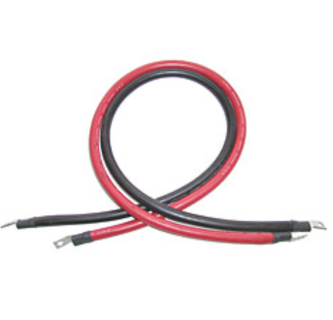 Aims Power Polyvinyl Chloride Flame Retardant Power Inverter Cable CBL08FT1/0 - 8FT 300A Max Bat