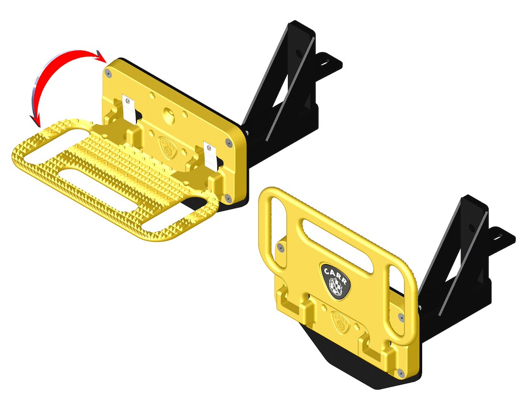 Carr Fleet Approved Van Access Step 195007 - HD Mega Ladder Rack XP3 Blac