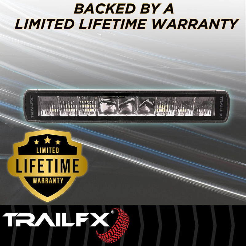 Trailfx Limited Lifetime Warranty Light Bar 10SRBKCM - 10IN SR 9X5W BK Combo BK Cvr