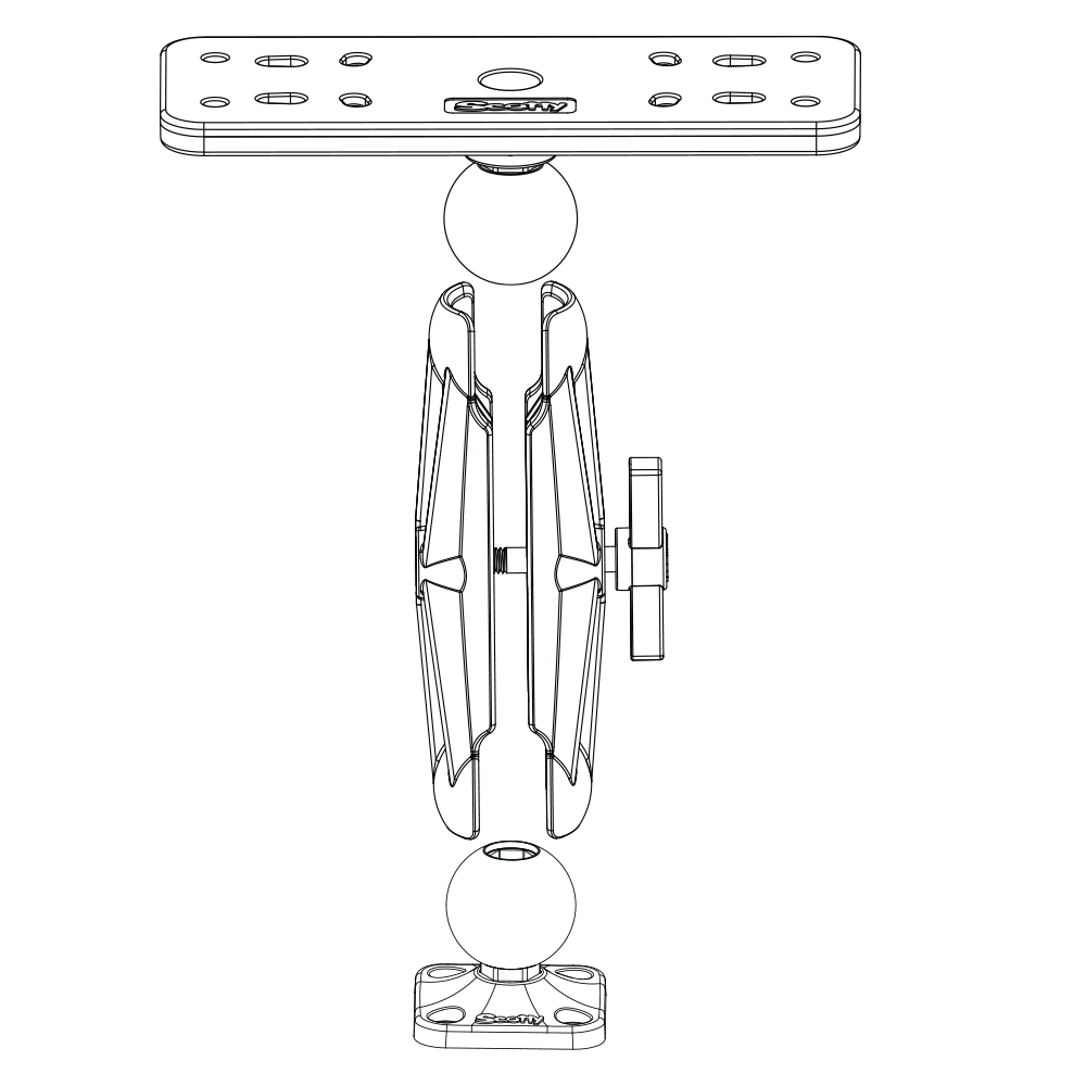 Scotty INC. Limited Lifetime Warranty Fish Finder Mount 0165 - 1.5 Ball System Top Plate