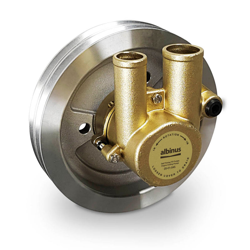 Albin 05-01-045 Features 2 Groove V-Belt Pulley - Engine Cooling Pump