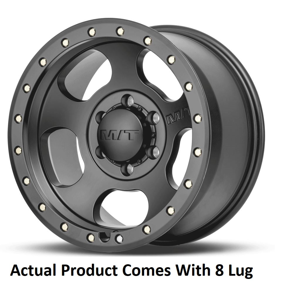 M.T. Wheel Modern Low Profile Cap Design 274530 - Black 17X9 8X170 MT Canyon Pro