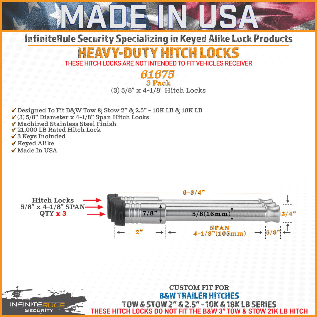 Infiniterule 61675-S Trailer Hitch Pin