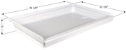 Icon Made In USA Shower Pan 15241 - SP2436RH-PW RH Drain