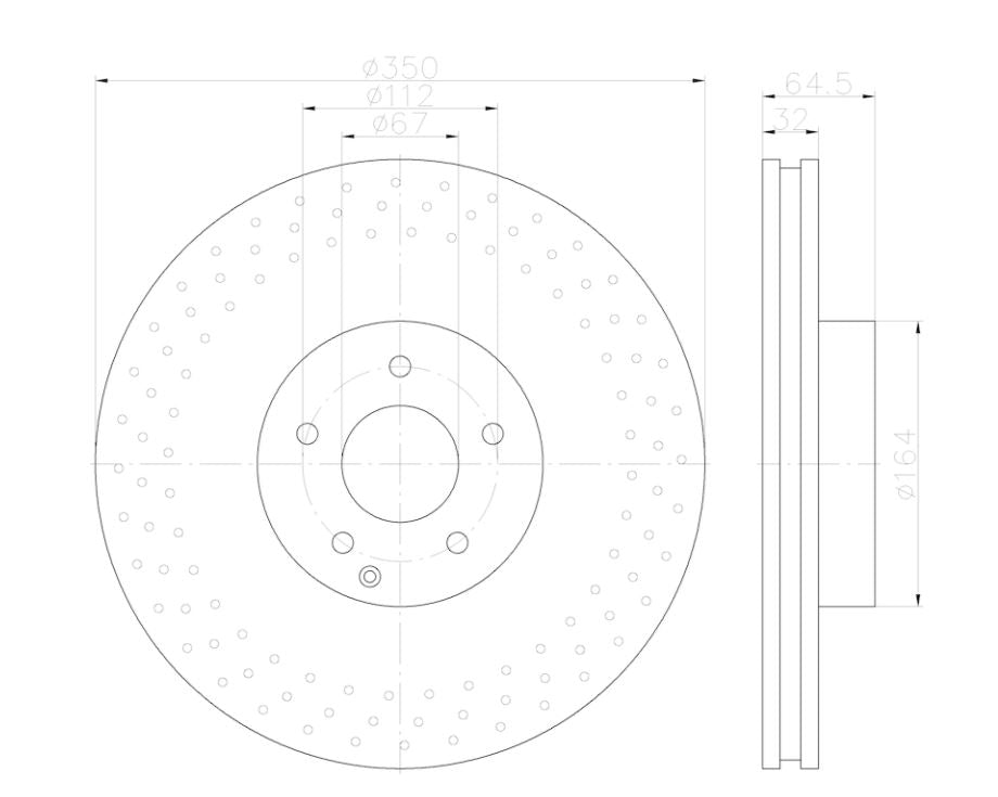 Hella 355123012 Brake Rotor