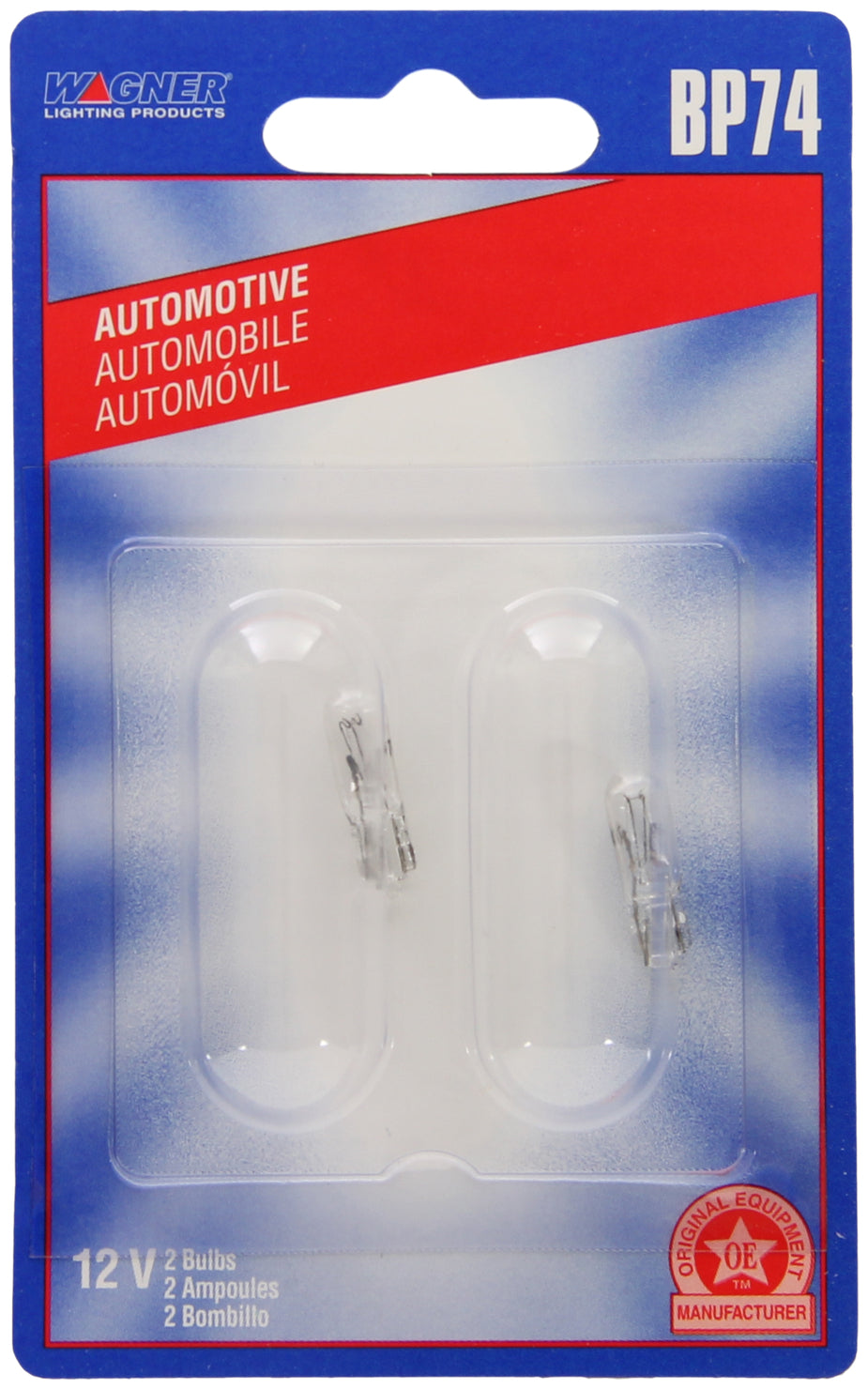 Wagner SAE Compliant Vanity Mirror Light Bulb BP74 - Miniature