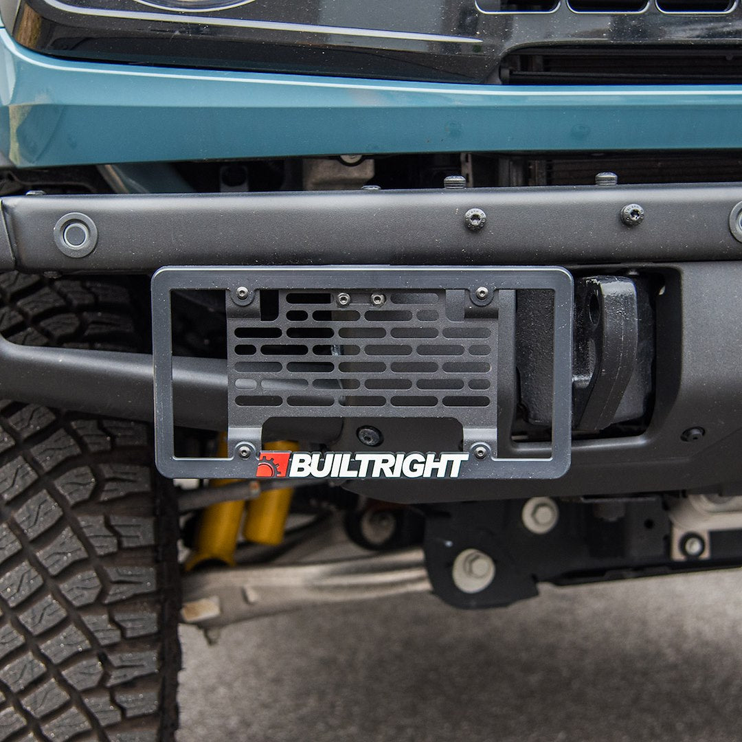 Builtright Made In USA License Plate Relocation Kit 106102 - Lprk Ford Bronco Modular Steel