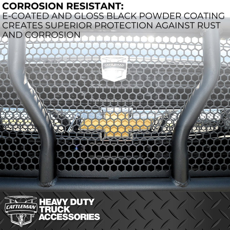 Cattleman Two Vertical Center Protection Bars Grille Guard 1132P - Sensors