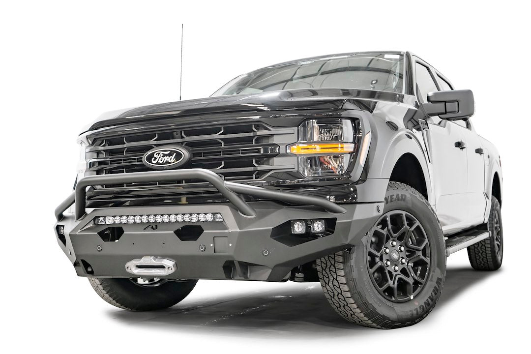 FAB Fours Integrated D-Ring Mounts Bumper FF24-X6552-1 - 2024 Ford F150 Matrix Front