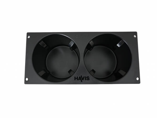 Havis Fixed Internally Mounted Design Cup Holder CUP2-1004 - Self-Adjusting Dual