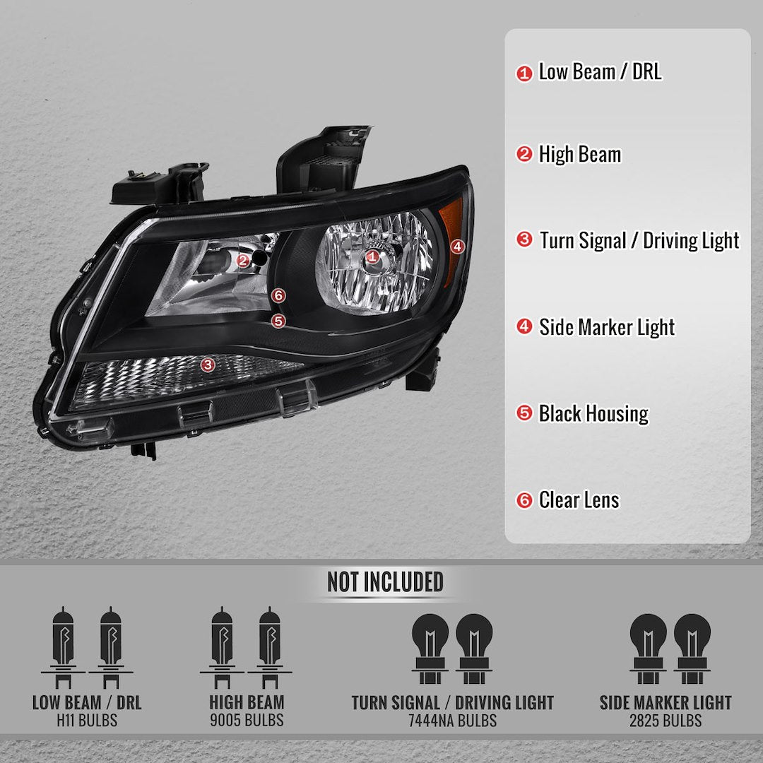 Spec-D Tunin 2LH-COL15JM-RS Headlight Assembly