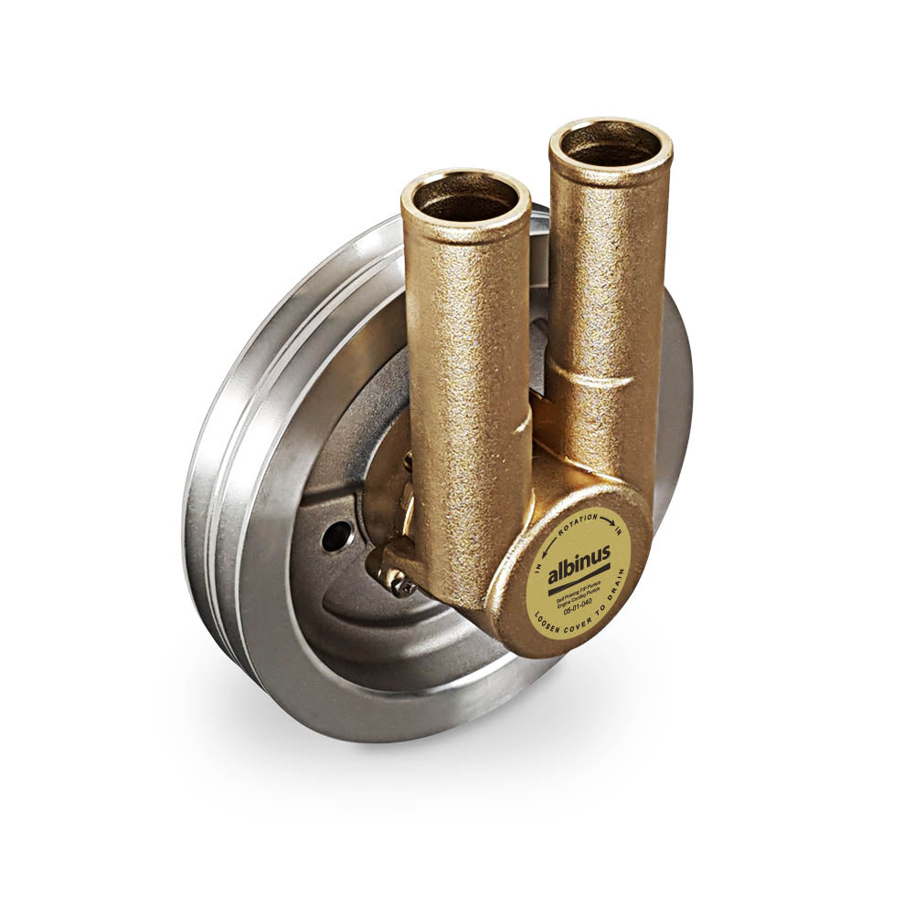 Albin 05-01-040 Features 2 Groove V-Belt Pulley - Engine Cooling Pump