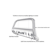 Black Horse No Drilling Required Bull Bar BB98911-SP - Stainless Steel