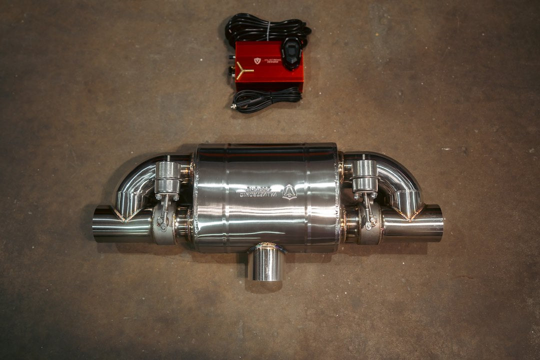 Valvetronic Universal Fit Exhaust Muffler UVM.76MM.Tstyle.X1 - Valved Kit 76MM Tstyle