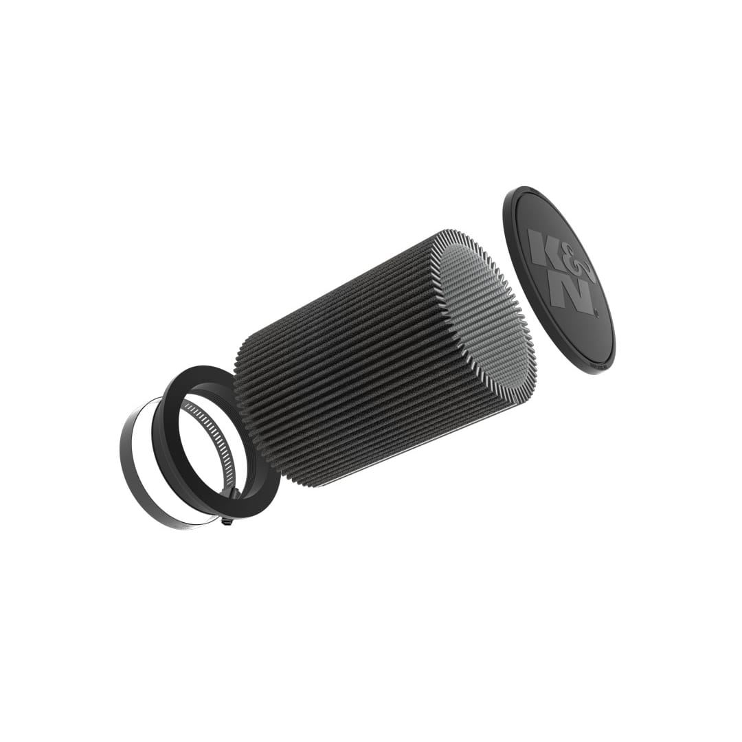 K&N Filter Oil-Free Air Filter Air Filter RU-3127HBK - Universal Clamp-ON