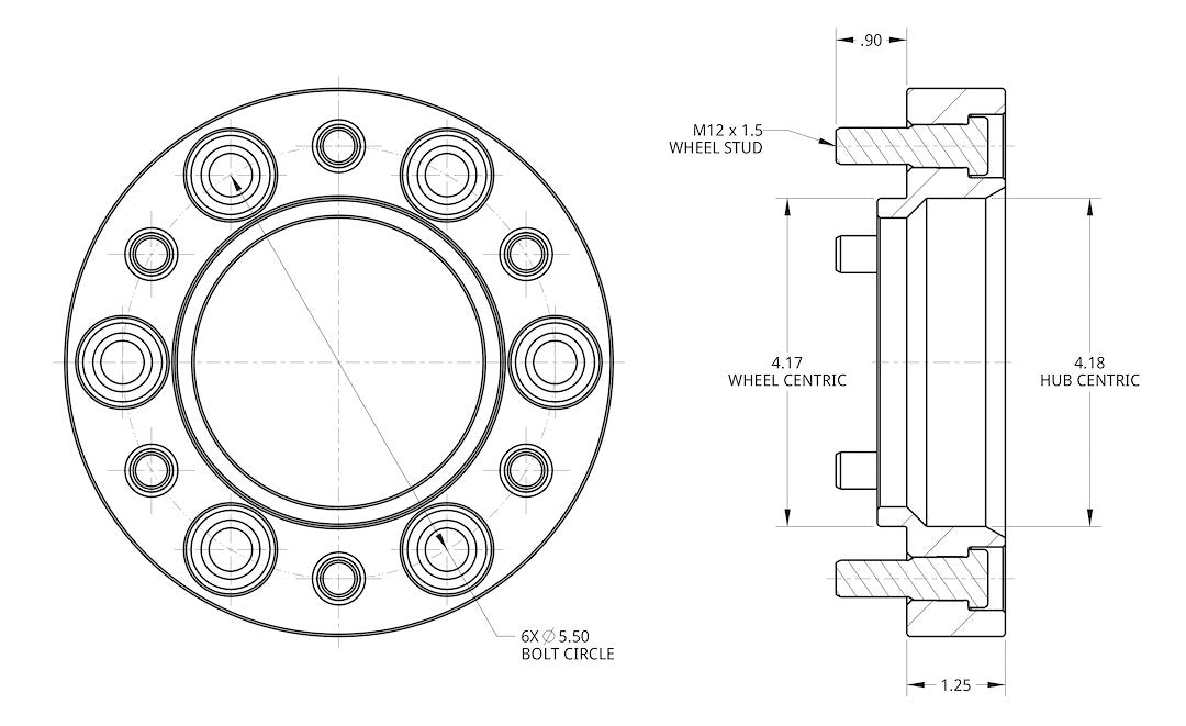 Spidertrax Limited Lifetime Warranty Wheel Spacer WHS007G - Toyota 5-1 1-1