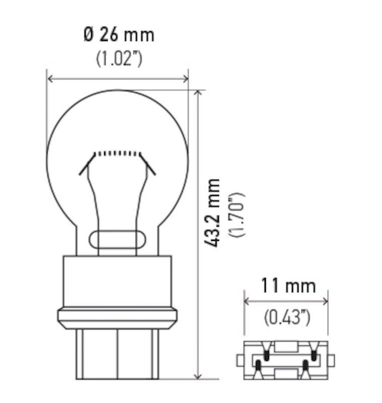 Hella 3457 Turn Signal Light Bulb
