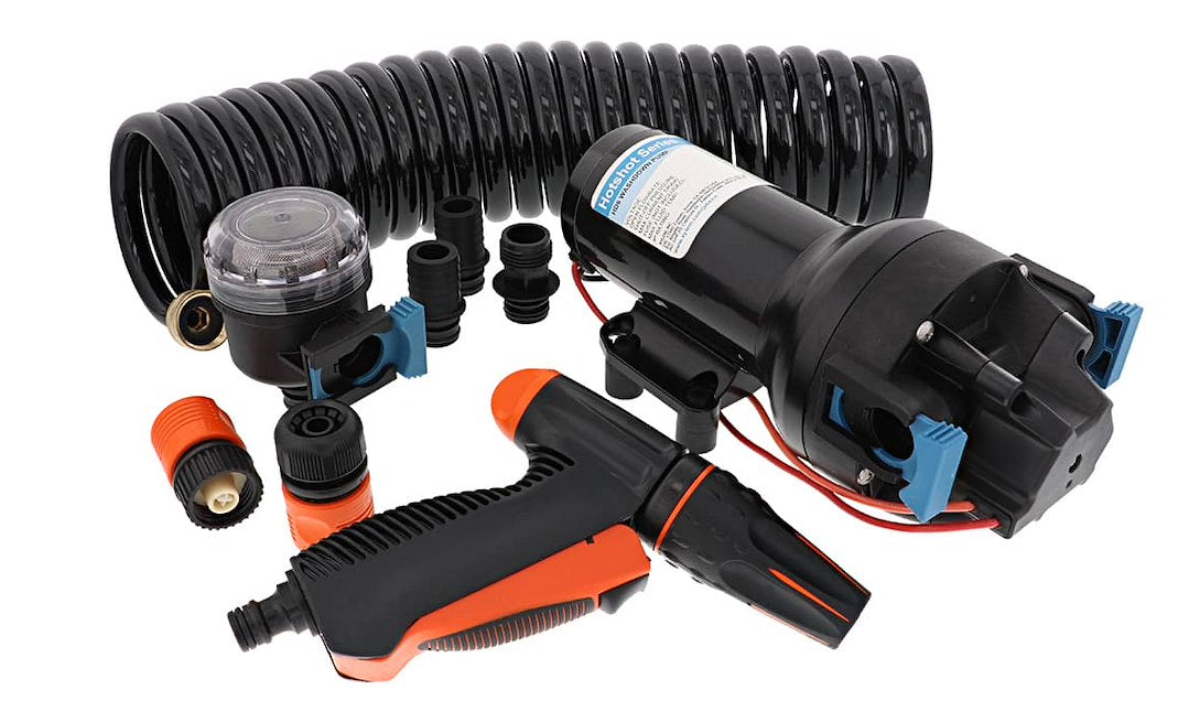 Jabsco Diaphragm Design Allows Dry Running Boat Washdown Pump P601J-219N-4A - Hotshot HD6 12V 6GPM 70PSI Kit
