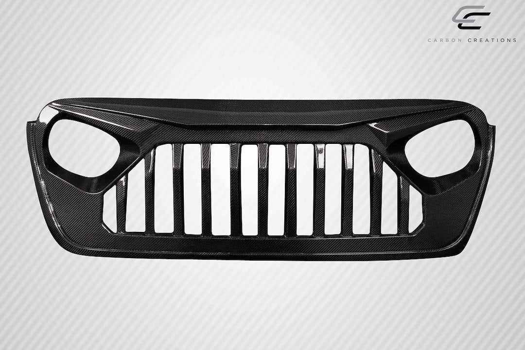 Extreme DIM. Premium Glossy UV Protectant Finish Grille 116320 - 2019-2021 Jeep Wrangler JL Gladiato