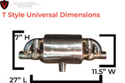 Valvetronic Universal Fit Exhaust Muffler UVM.63MM.Tstyle.X1 - Valved Kit 63MM Tstyle