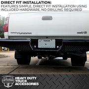 Cattleman Solid Beaded Welding Bumper 4235S - Rear Sensors