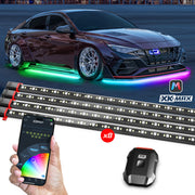 XK Glow Firmware Update Capability Underbody Light Kit MX-CAR-STA - Xkmax Rgbw 8PC Underglow