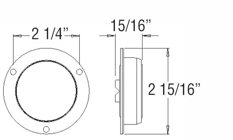 Optronics Easy To Install Trailer Light MCL52RB - Red Led Mark Flange