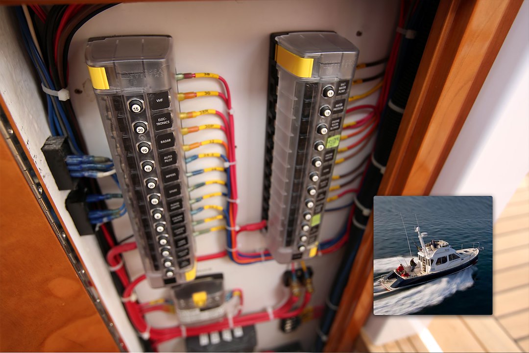 Blue SEA Accepts Ring Terminals Circuit Breaker Block 5052-BSS - Circ Brkr ST Clb 6Circ GND