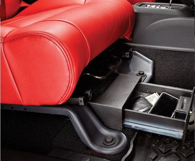 Bestop No Drill Install Under Seat Storage Unit 42640-01 - Lock Box JK