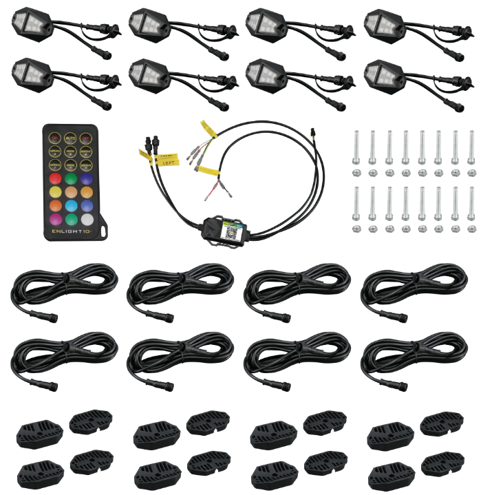 Racesport LT Choose From Millions Of Colors Underbody Light Kit RSDK8 - Colortrail 8PC Rgb Chasing Rock