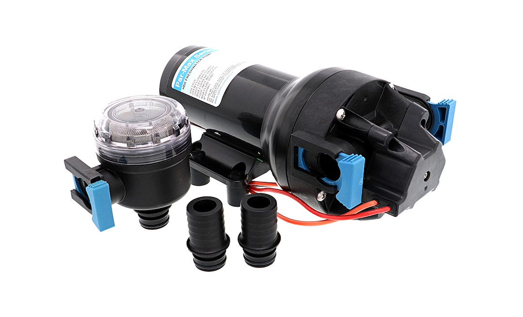 Jabsco Diaphragm Design Allows Dry Running Fresh Water Pump P601J-215S-3A - Parmax HD6 12V 6GPM 40PSI