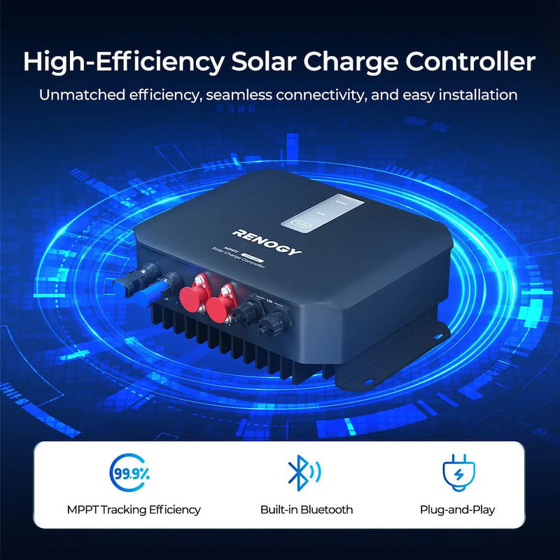 Renogy High Battery Compatibility Battery Charger Controller RCC30Rego-G1-US - 12V 48V 30A Mppt Charge