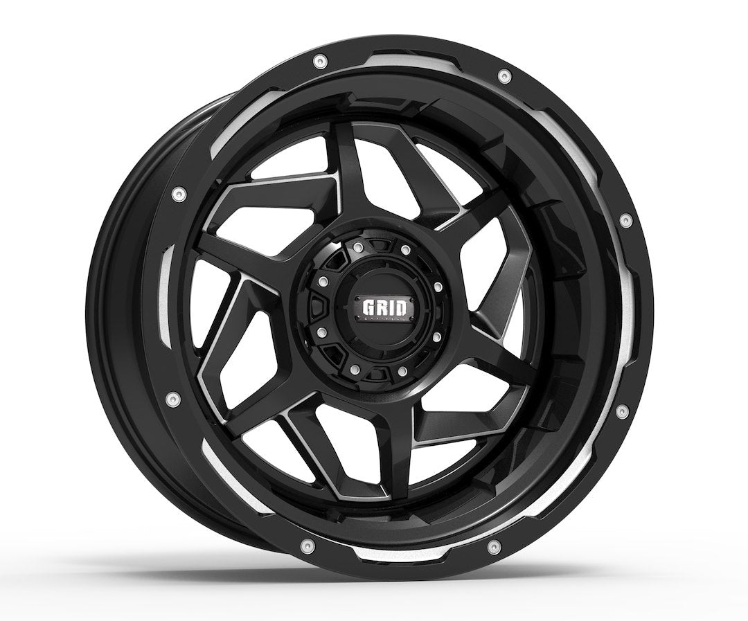Grid Wheels GD1422120865M425 Glossy Black with milled accents