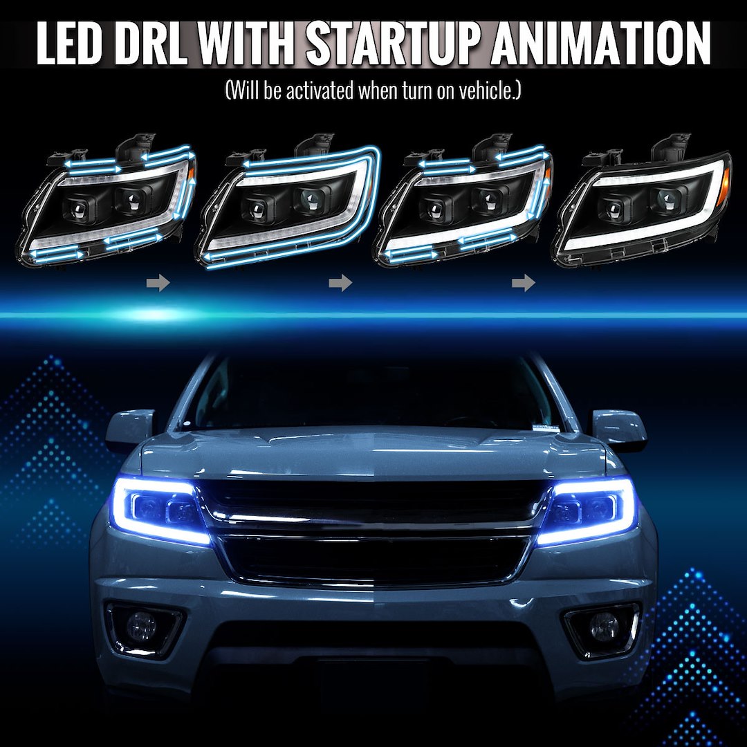 Spec-D Tunin 2LHP-COL15JM-SQ-RS Headlight Assembly