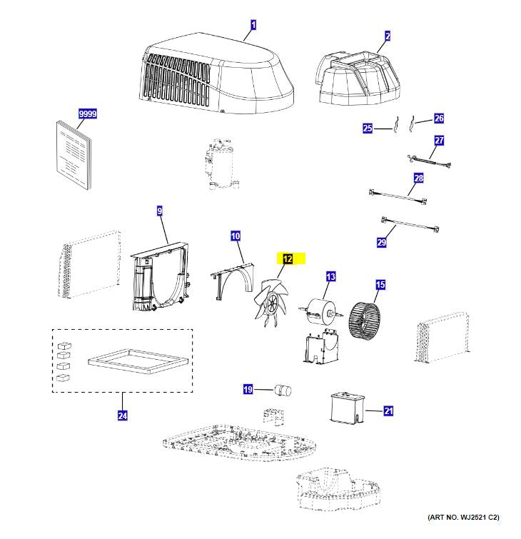 GE Appliance WP73X34577 Simple in design, yet highly effective - WP73X34577-Outdoorfanblade