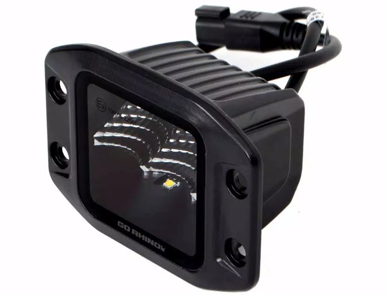 GO Rhino Complete Set Sold In Pairs Driving/ Fog Light 750400321SCF - Blackout Series Lights- Pair 3X3