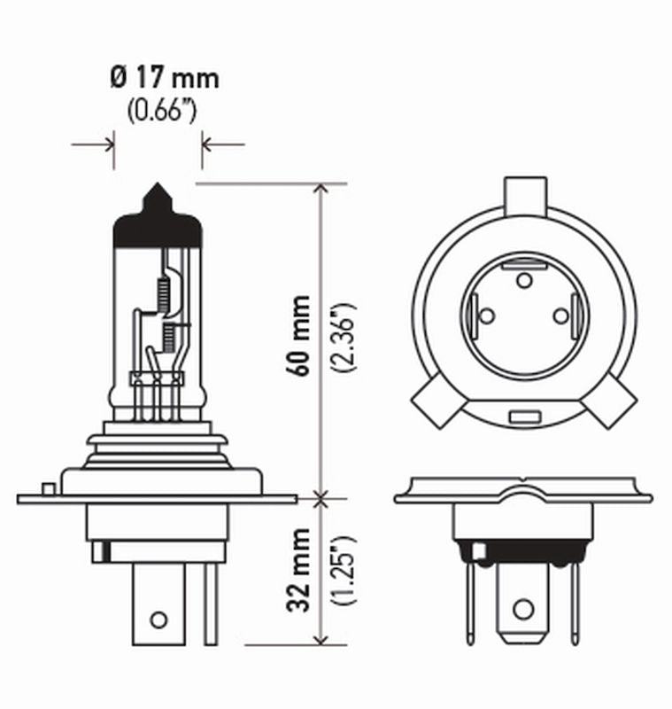 Hella 9003SB Headlight Bulb
