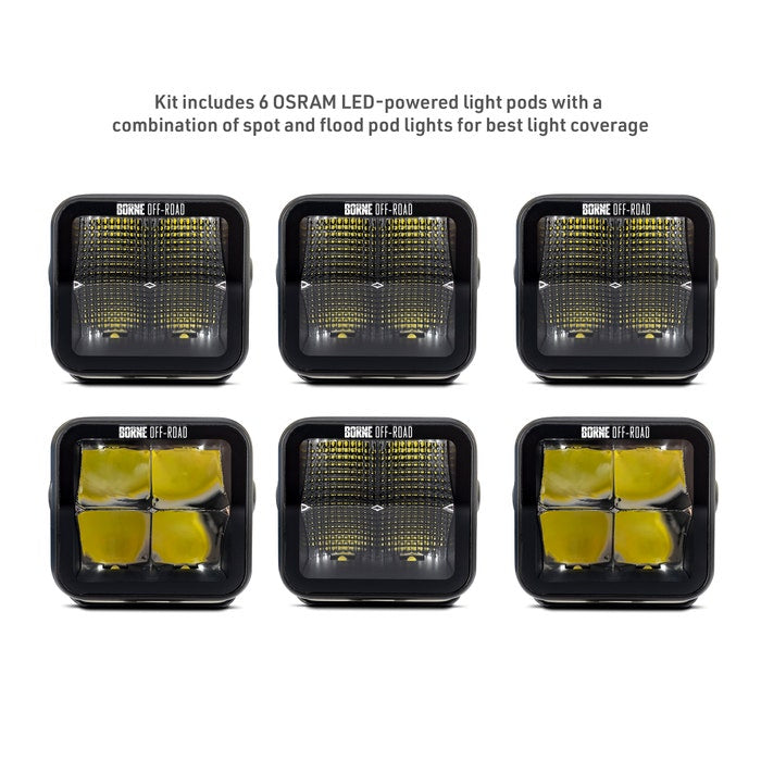 Mishimoto Limited Lifetime Warranty Driving/ Fog Light BNLT-BR-21S-B6 - 21 Bronco Direct Fit Pods