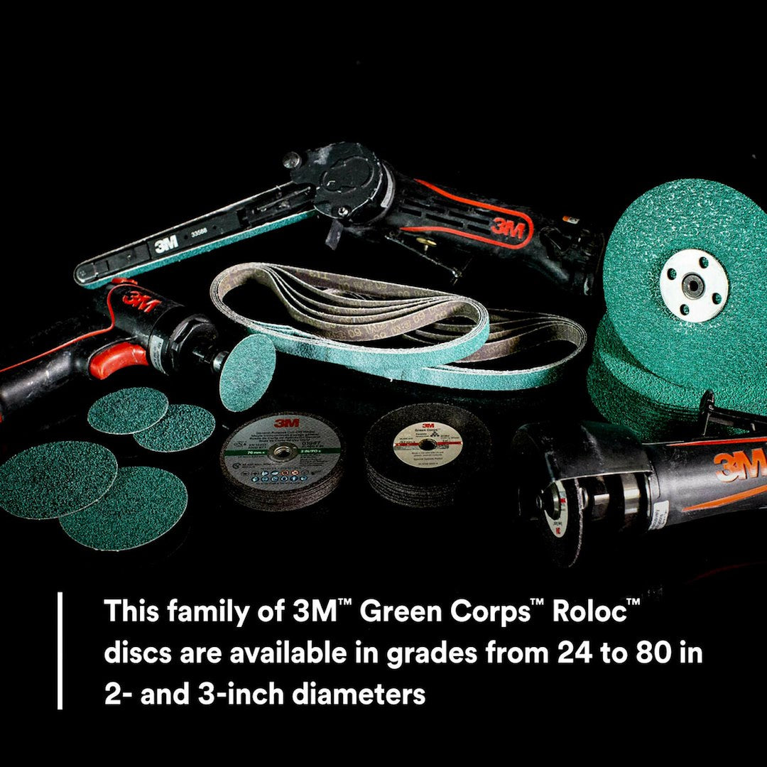 3M No Supplier Warranty Grinding Disc 36535 - Green Corps Roloc 36535