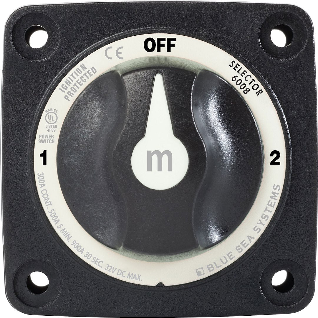 Blue SEA Ignition Protection Battery Selector Switch 6008200-BSS - Series Pos Blac