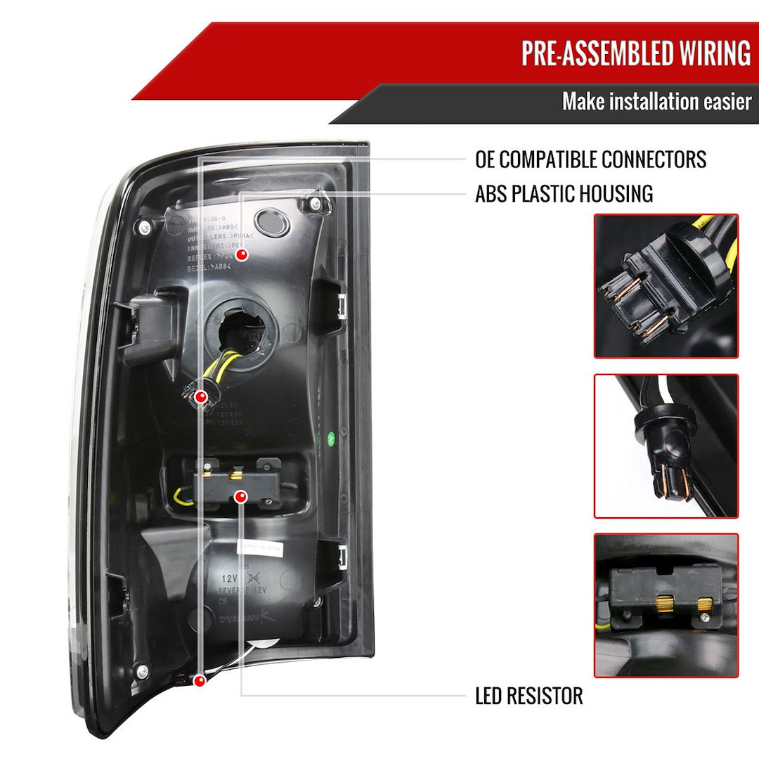 Spec-D Tunin LT-RAM09Rled-RS Tail Light Assembly - Matte Black