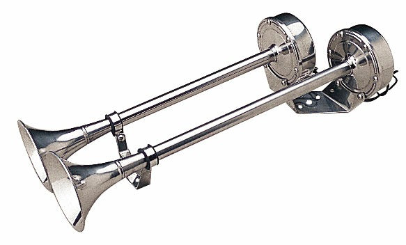 SEA DOG Made In USA Horn 431520-1 - Max Blast Stainless Trumpet HO