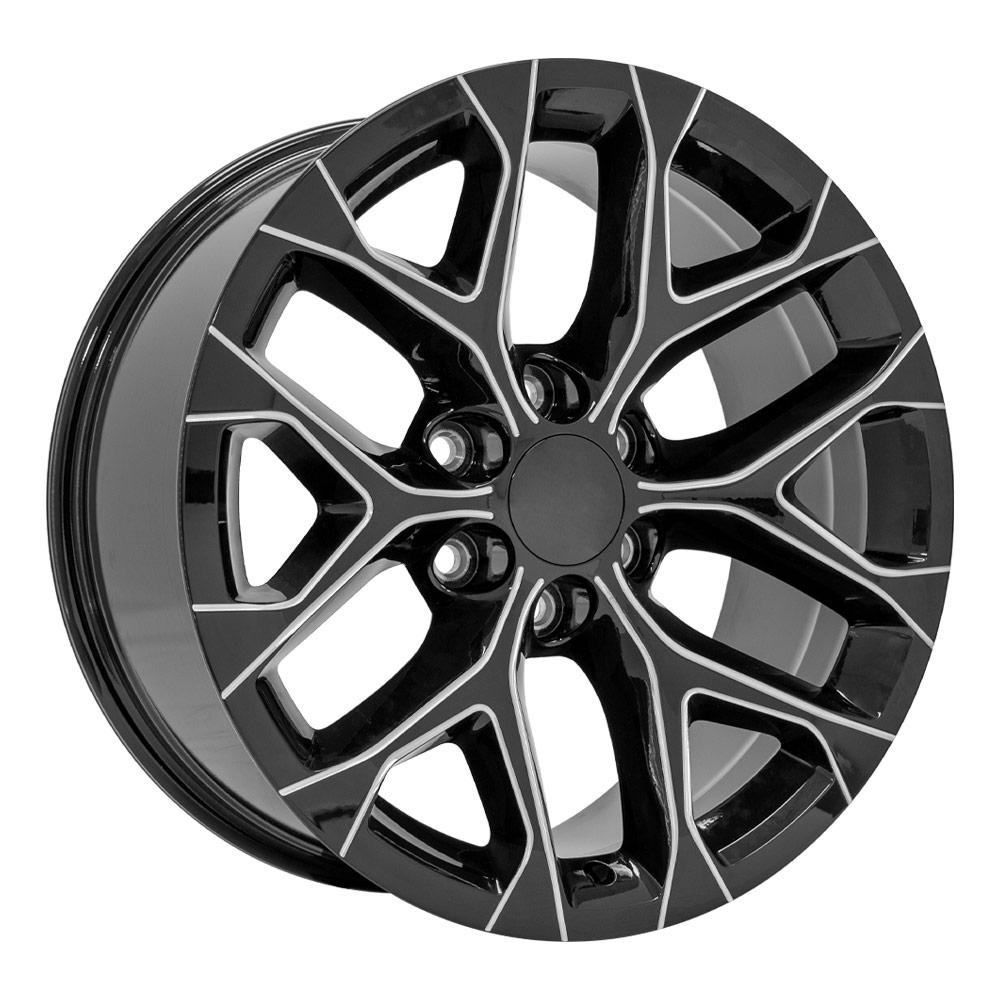 OE Wheels With Center Cap CV98B-20090-6550-24BM - 20 Replica CV98B Fits Chevy