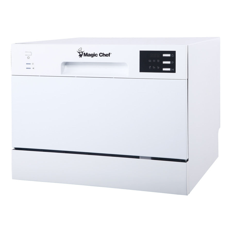 Magic Chef Easy To Read LED Display Dishwasher MCSCD6W5 - Place Setting Countertop Dishwash