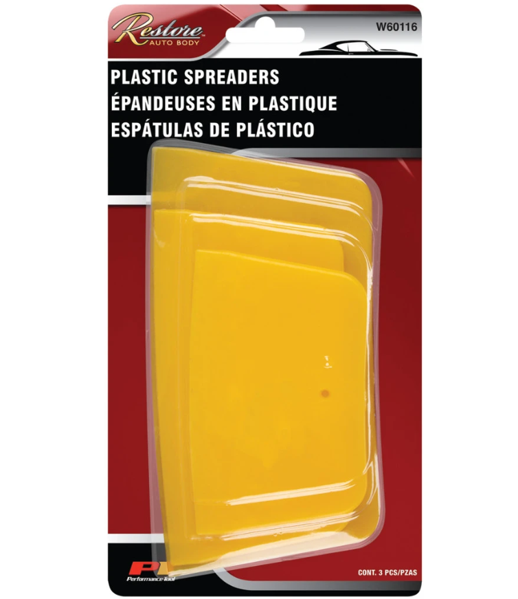 Perform Tool Easy To Clean Body Filler Spreader W60116 - PC. Plastic Spreaders