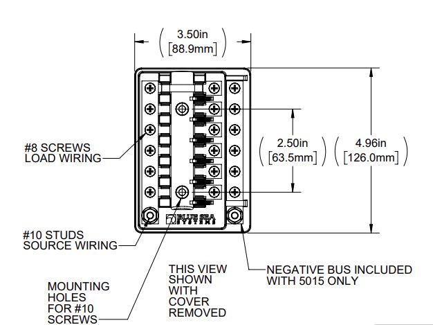 Blue SEA CSA Approved Fuse Block 5018-BSS - 3AG 6Circuit