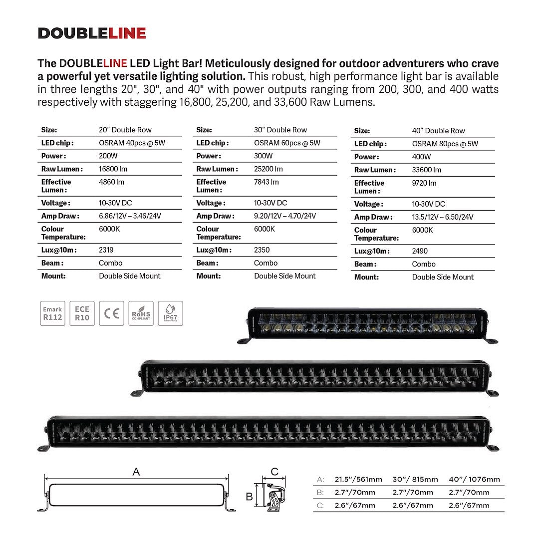 GO Rhino 753003011CDS Light Bar - Black